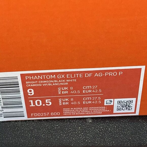 NEW Nike Phantom GX Elite DF AG-Pro P Soccer Cleats Ready Pack FD0257-600 Size 9 main image 5